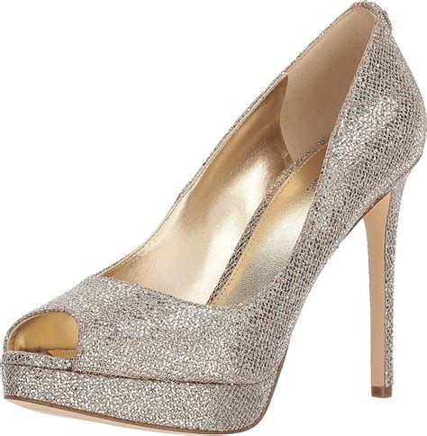 michael kors erika platform glitter|Michael Kors Erika Platform Open Toe Pumps Heels Glitter Silver .